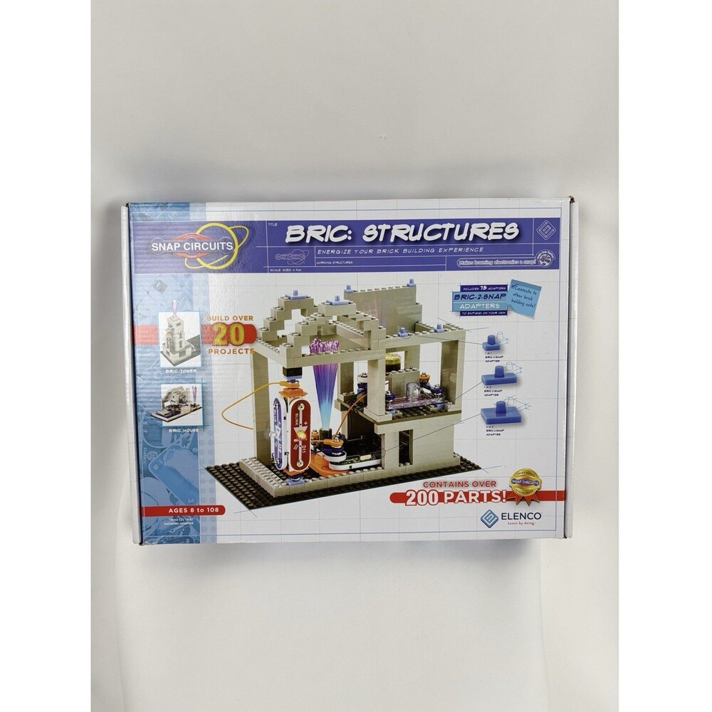 Elenco Snap Circuits BRIC Structures Electronic Brick Building Kit 20+ Projects